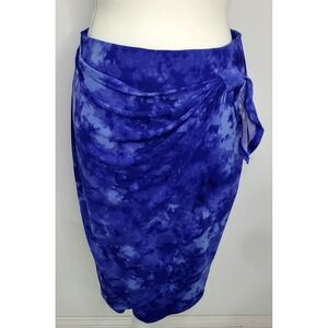 Bold Elements Cut to Curve Purple Wrap Skirt Size Medium‎